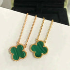 [Clover Jewelry]クローバー 15MM マラカイト シングル フラワー ネックレス