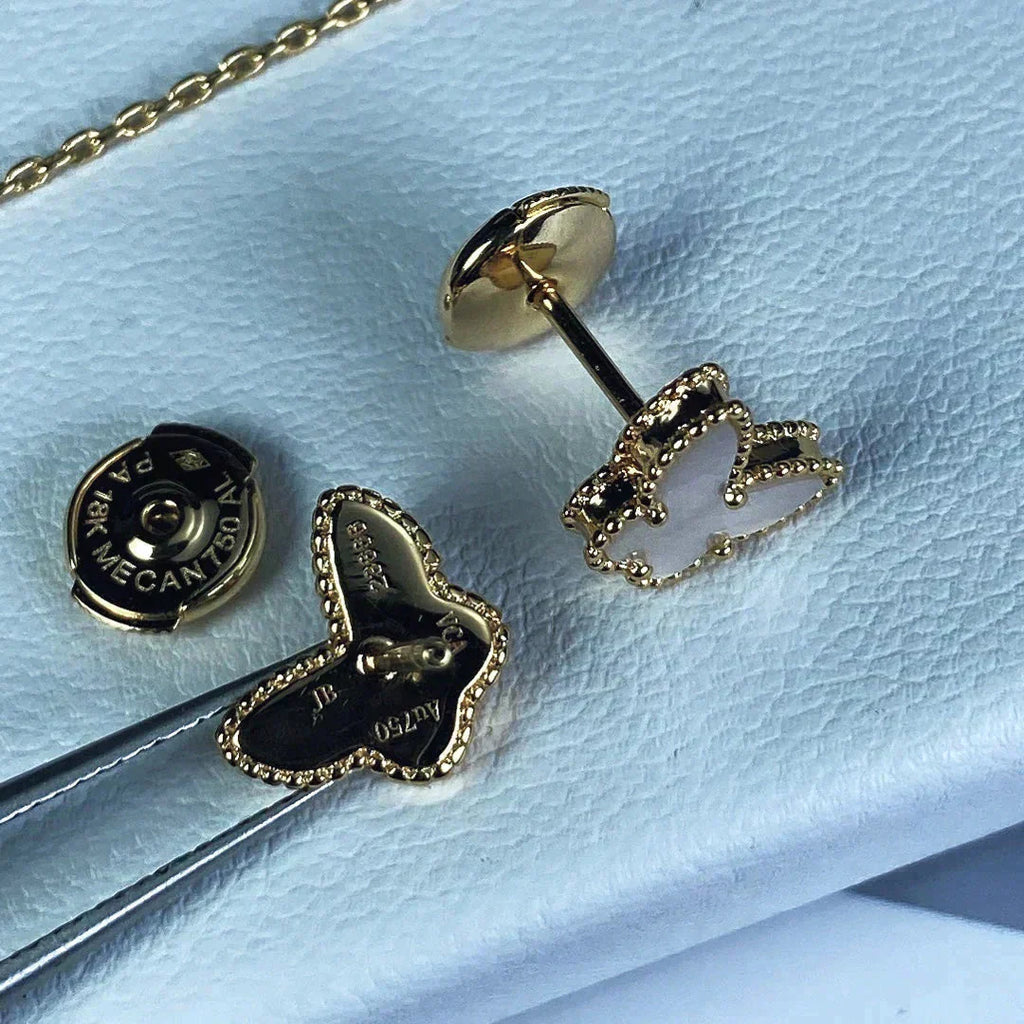 [Clover Jewelry]SWEET BUTTERFLY MOP OHRSTECKER