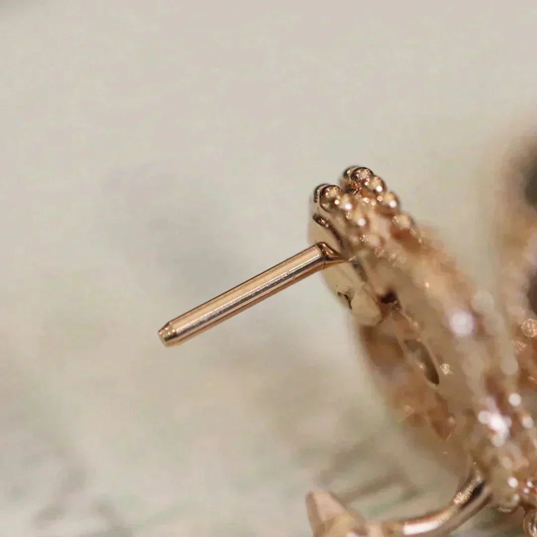 [Clover Jewelery]CLOVER MEDIUM 1 MOTIFS FUll DIAMOND EARRINGS