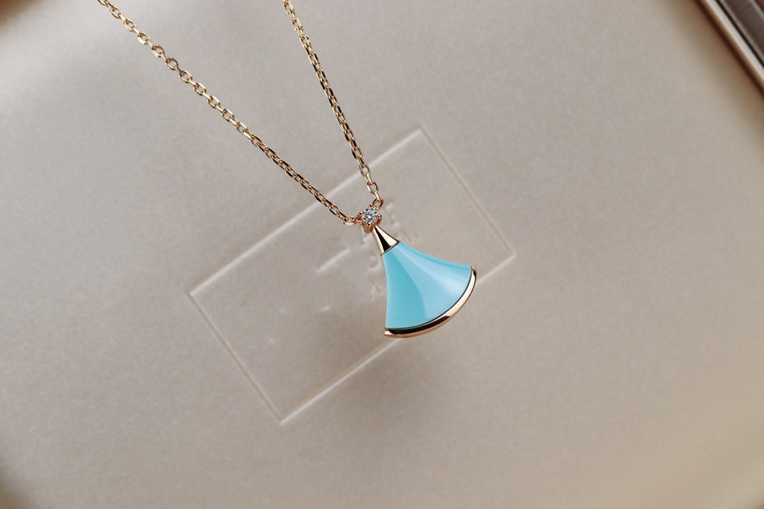 [Clover Jewelery]DREAM NECKLACE TURQUOISE PINK GOLD