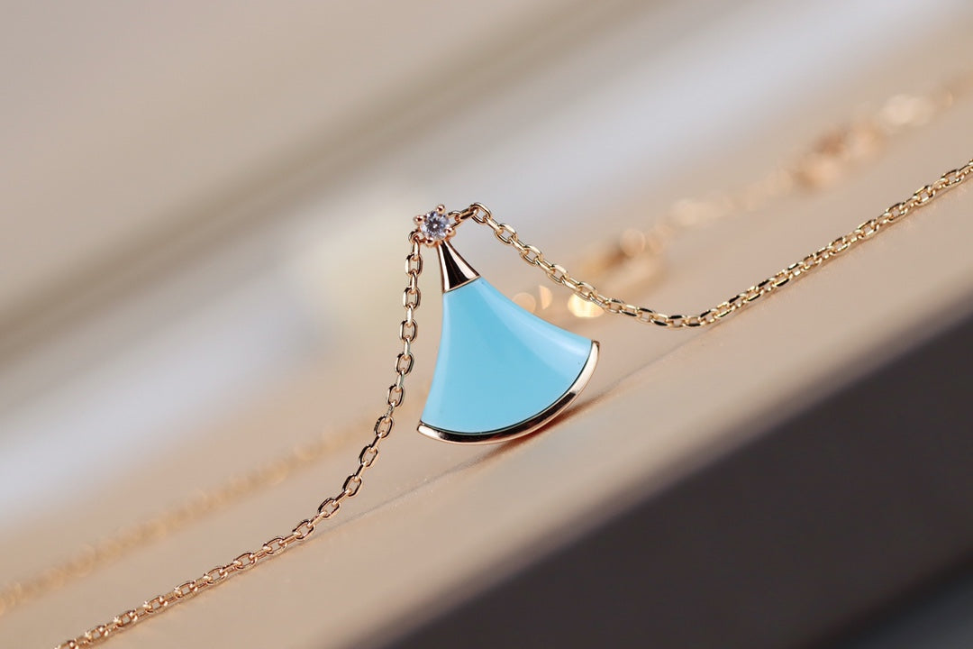 [Clover Jewelery]DREAM NECKLACE TURQUOISE PINK GOLD
