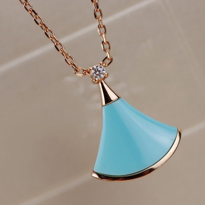 [Clover Jewelery]DREAM NECKLACE TURQUOISE PINK GOLD