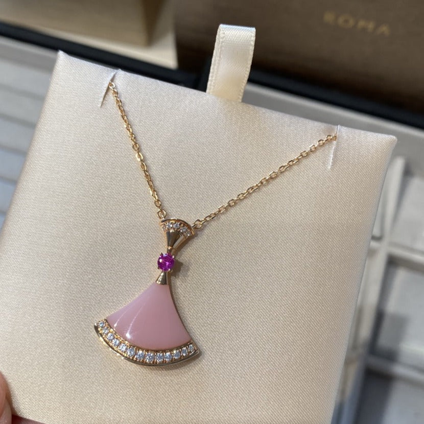 [Clover Jewelery]DREAM NECKLACE PINK OPAL
