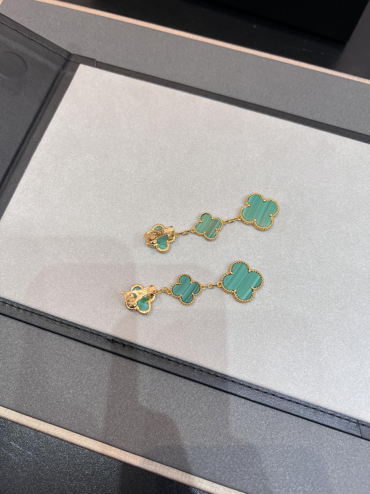 [Clover Jewelry]CLOVER MALACHIT 3 MOTIVE GOLD