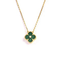 [Clover Jewelry]クローバー 15MM ダイヤモンド ターコイズ ネックレス