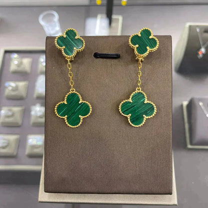 [Clover Jewelery]CLOVER 2 MOTIFS  EARRINGS (MULTIPLE CHOICESC
