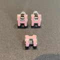 [Clover Jewelry]MINI POP H SILBEROHRRINGE PINK