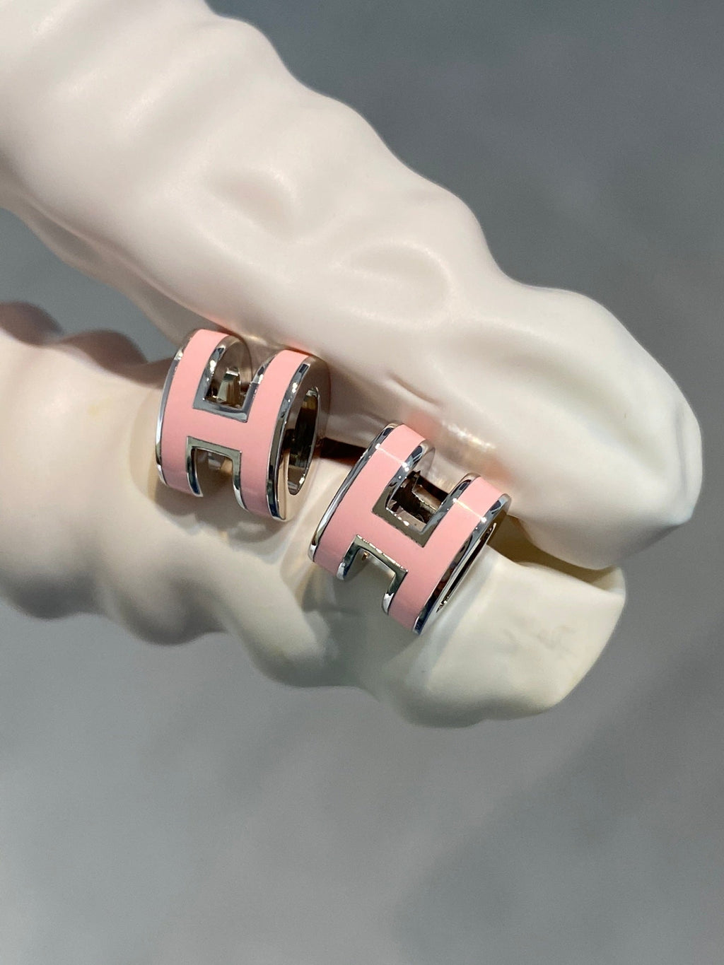[Clover Jewelry]MINI POP H SILBEROHRRINGE PINK