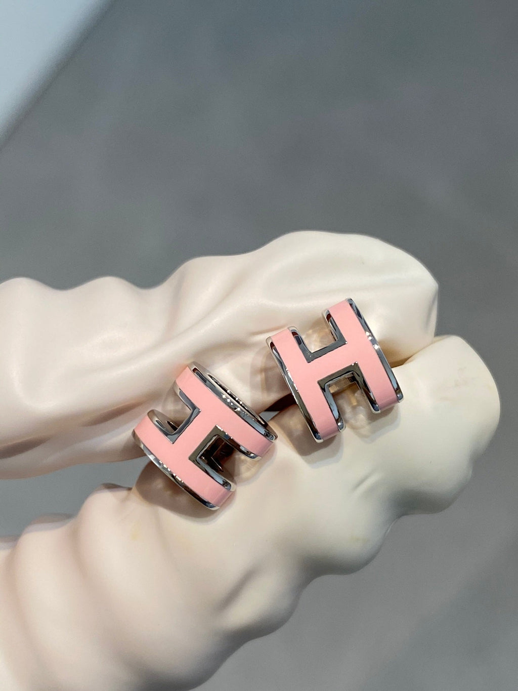 [Clover Jewelry]MINI POP H SILBEROHRRINGE PINK