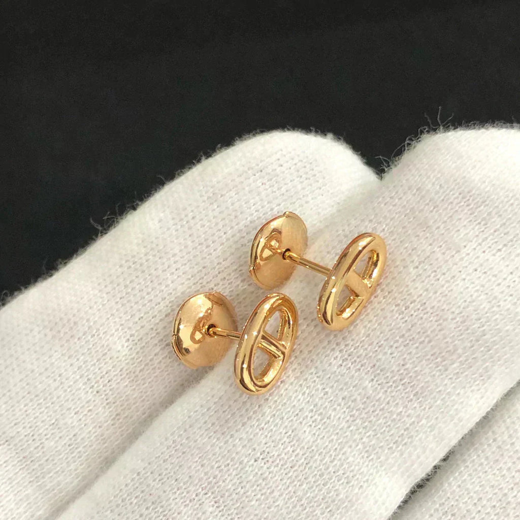 [Clover Jewelry]CHAINE KLEINE OHRRINGE GOLD UND SILBER