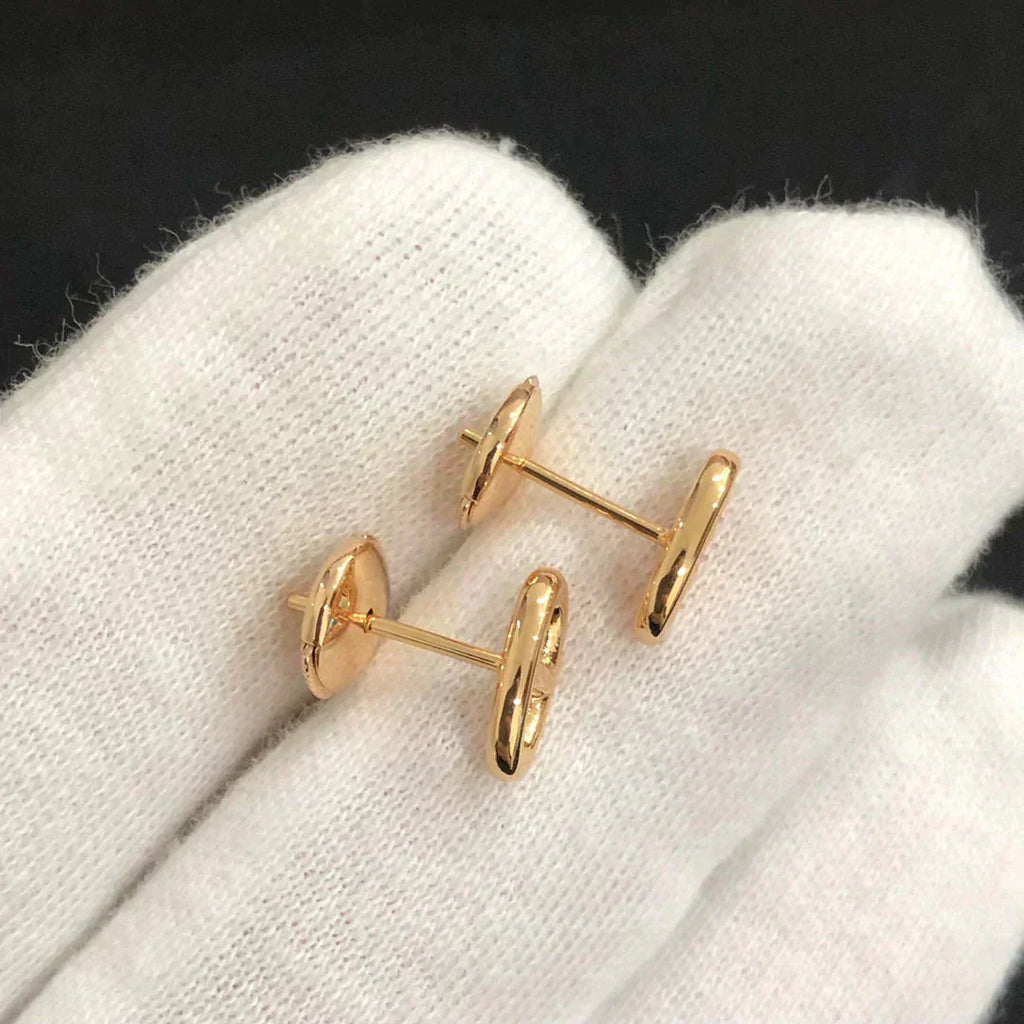[Clover Jewelry]CHAINE KLEINE OHRRINGE GOLD UND SILBER