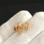 [Clover Jewelry]CHAINE KLEINE OHRRINGE GOLD UND SILBER