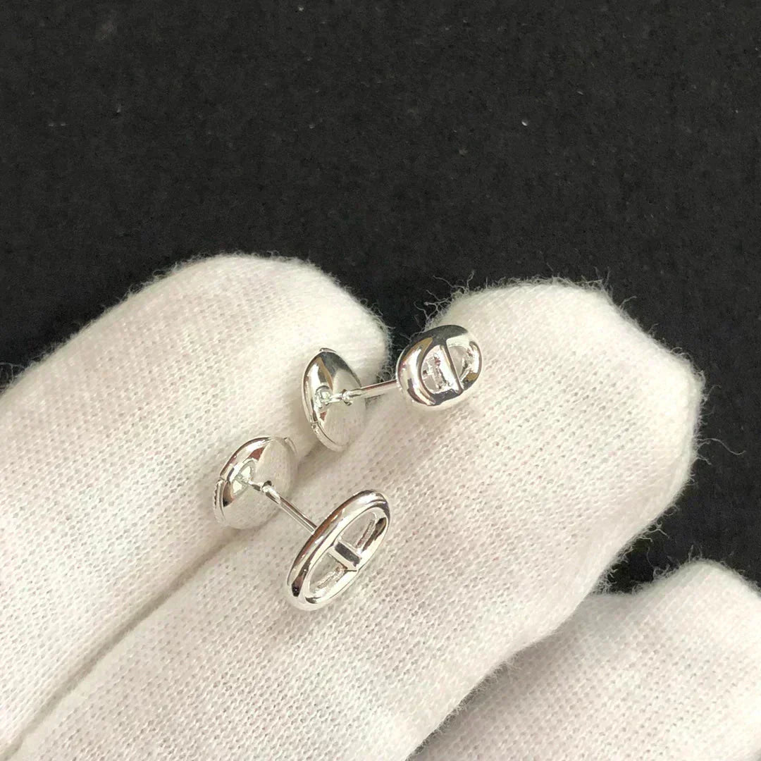 [Clover Jewelry]CHAINE SMALL EARRINGS GOLD AND SILVER