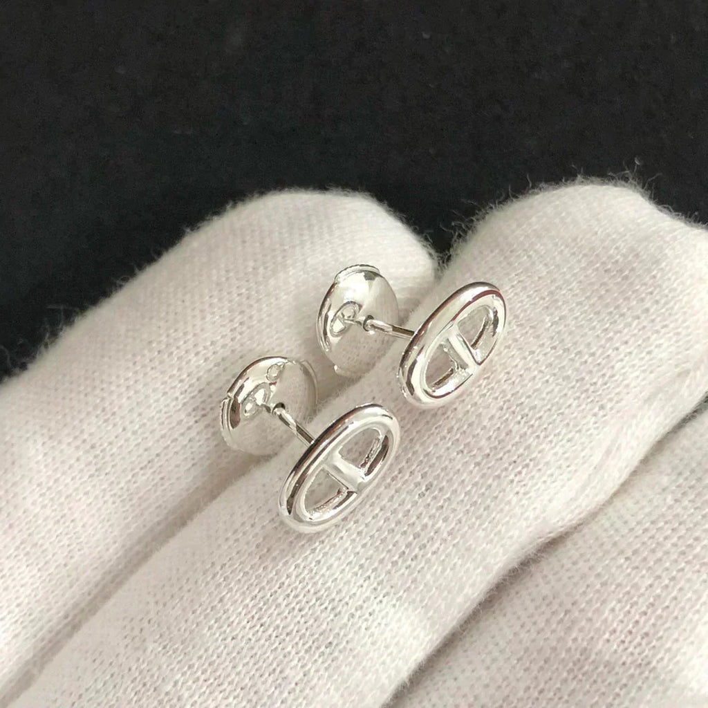 [Clover Jewelry]CHAINE KLEINE OHRRINGE GOLD UND SILBER