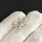[Clover Jewelry]CHAINE KLEINE OHRRINGE GOLD UND SILBER