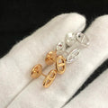 [Clover Jewelry]CHAINE KLEINE OHRRINGE GOLD UND SILBER
