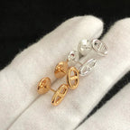 [Clover Jewelry]CHAINE KLEINE OHRRINGE GOLD UND SILBER