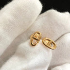 [Clover Jewelry]CHAINE KLEINE OHRRINGE GOLD UND SILBER