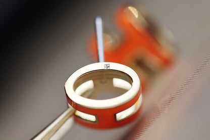 [Clover Jewelery]MINI POP H EARRINGS ORANGE