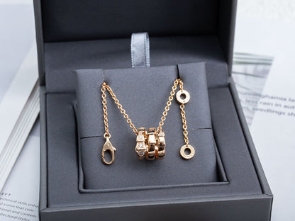 [Clover Jewellery]SERPENTI ROTGOLD-HALSKETTE MIT DIAMANT