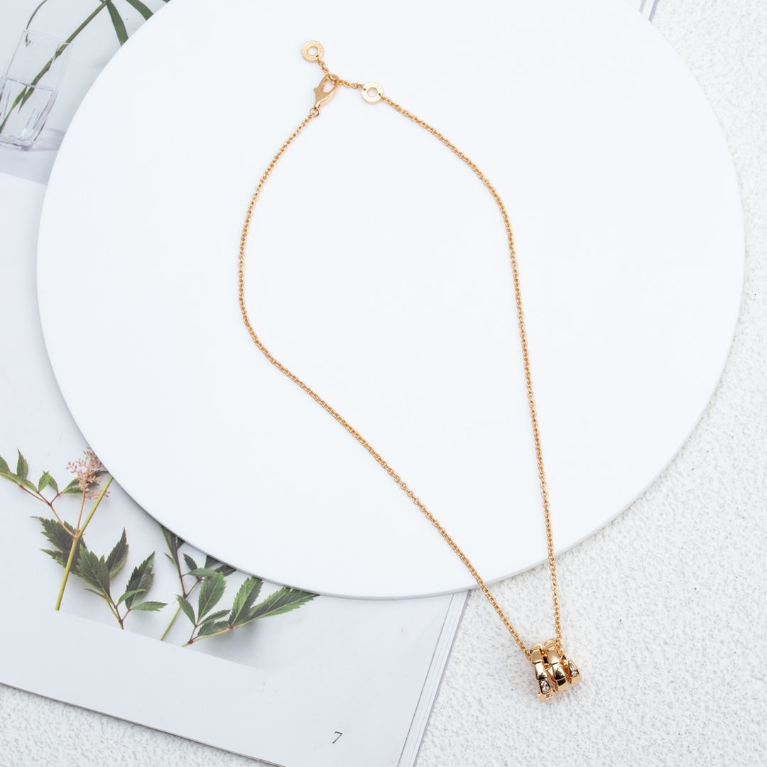 [Clover Jewelry]セルペンティ ピンクゴールド ネックレス ダイヤモンド