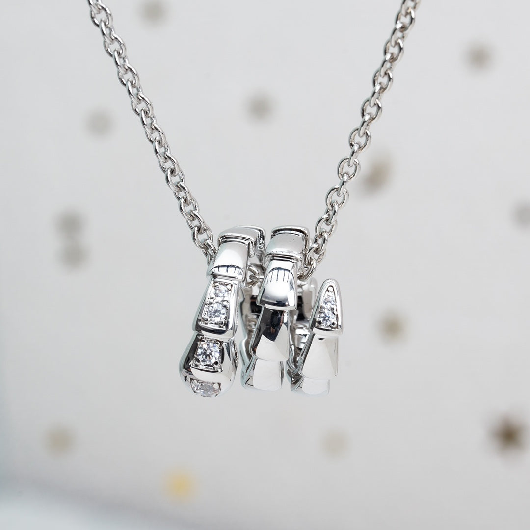 [Clover Jewelery]SERPENTI SILVER NECKLACE DIAMOND