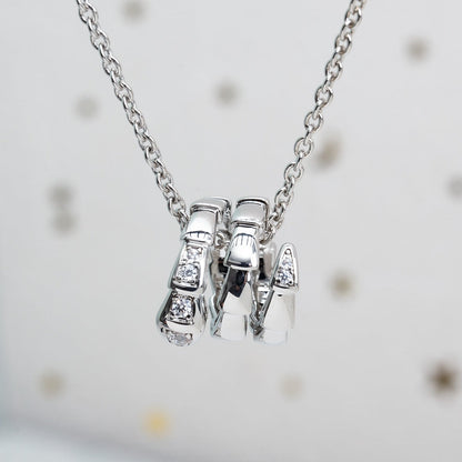 [Clover Jewelery]SERPENTI SILVER NECKLACE DIAMOND