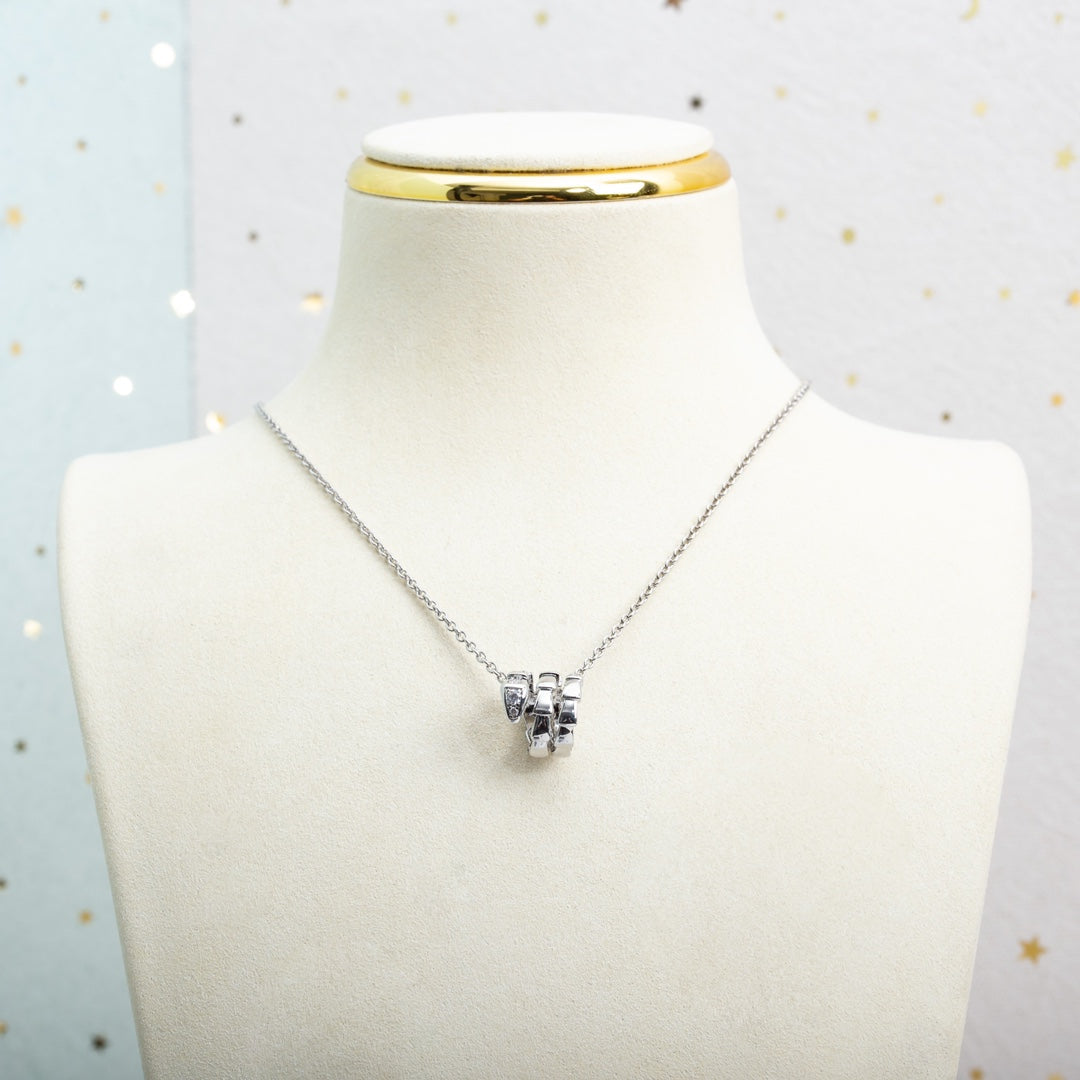 [Clover Jewelery]SERPENTI SILVER NECKLACE DIAMOND
