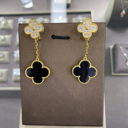 [Clover Jewelery]CLOVER  2 MOTIFS  DIAMOND  EARRINGS (MULTIPLE CHOICESç´