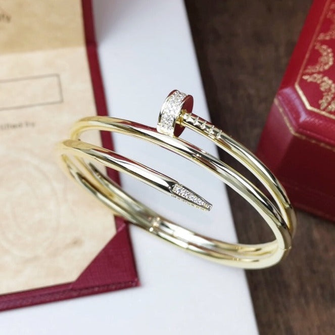 [Clover Jewelery]JUSTE BRACELET 3.5MM DOUBLE ROW DIAMOND