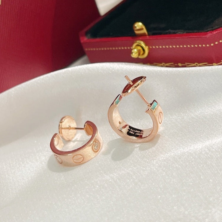 [Clover Jewelry]ラブイヤリング 5.7MM 2ダイヤモンド
