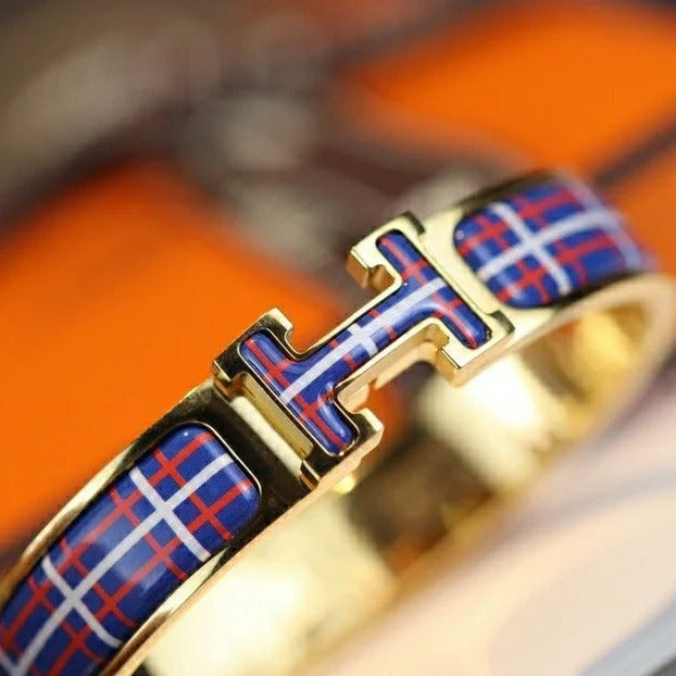 [Clover Jewelry]H TARTAN BRACELET 12MM