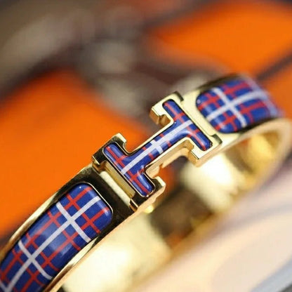 [Clover Jewelery]H TARTAN BRACELET 12MM