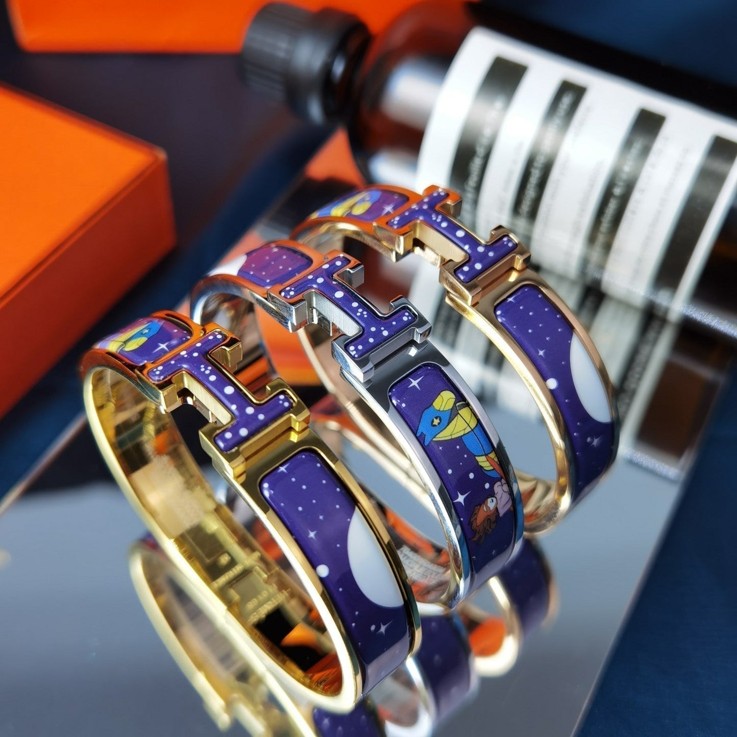 [Clover Jewelery]H STAR AND MOON BRACELET 12MM