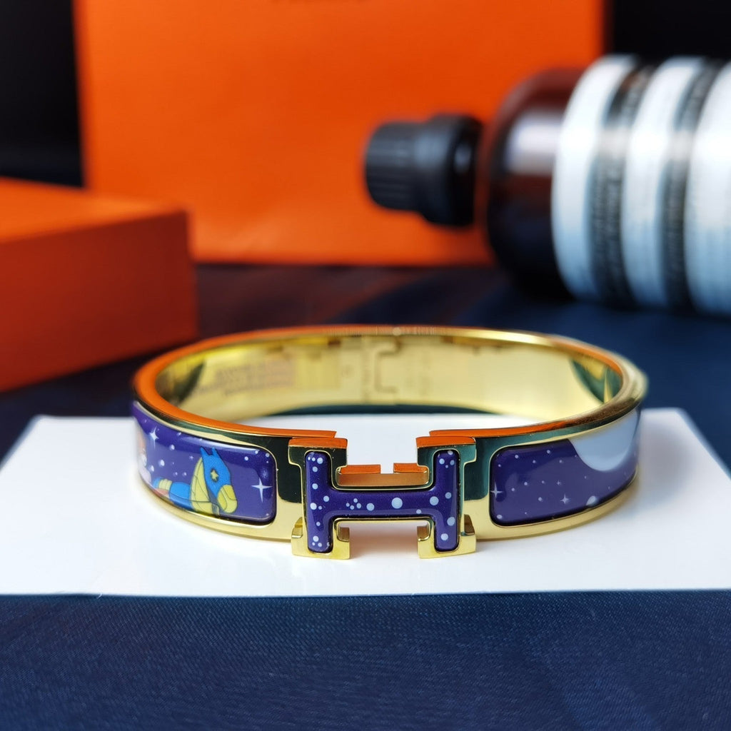 [Clover Jewelry]H STAR AND MOON BRACELET 12MM
