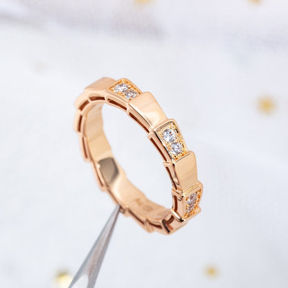 [Clover Jewelery]SERPENTI RING PINK GOLD  3MM