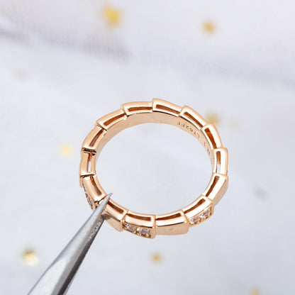 [Clover Jewelery]SERPENTI RING PINK GOLD  3MM