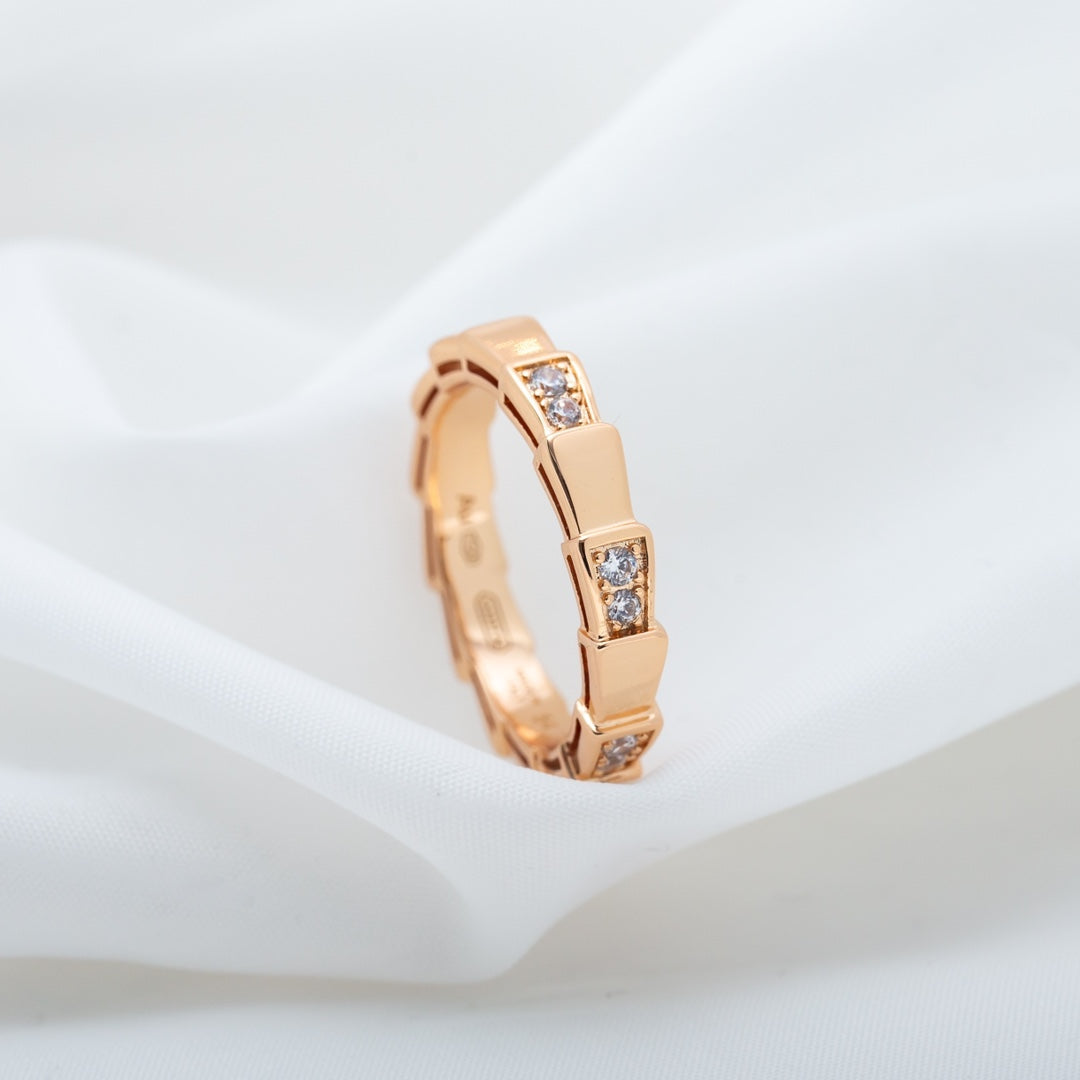 [Clover Jewelery]SERPENTI RING PINK GOLD  3MM