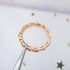 [Clover Jewelry]SERPENTI RING PINK GOLD DIAMOND PAVED 3MM