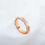 [Clover Jewelry]SERPENTI RING PINK GOLD DIAMOND MOP 3MM