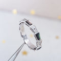 [Clover Jewelry]セルペンティ リング シルバー ダイヤモンド ブラックマザーオブパール 3MM
