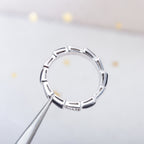 [Clover Jewelry]セルペンティ リング シルバー ダイヤモンド ブラックマザーオブパール 3MM