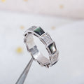 [Clover Jewelry]セルペンティ リング シルバー ダイヤモンド 黒蝶貝 4MM