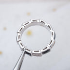 [Clover Jewelry]セルペンティ リング シルバー ダイヤモンド 黒蝶貝 4MM