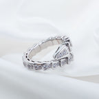 [Clover Jewelry]SERPENTI RING SILVER DIAMOND PAVED 4MM
