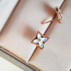 [Clover Jewelry]STAR MOP ピンクゴールドピアス