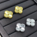 [Clover Jewelry]クローバーミニ9.5MMレーザーイヤリング