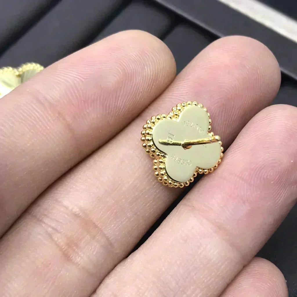 [Clover Jewelry]クローバーミニ9.5MMレーザーイヤリング