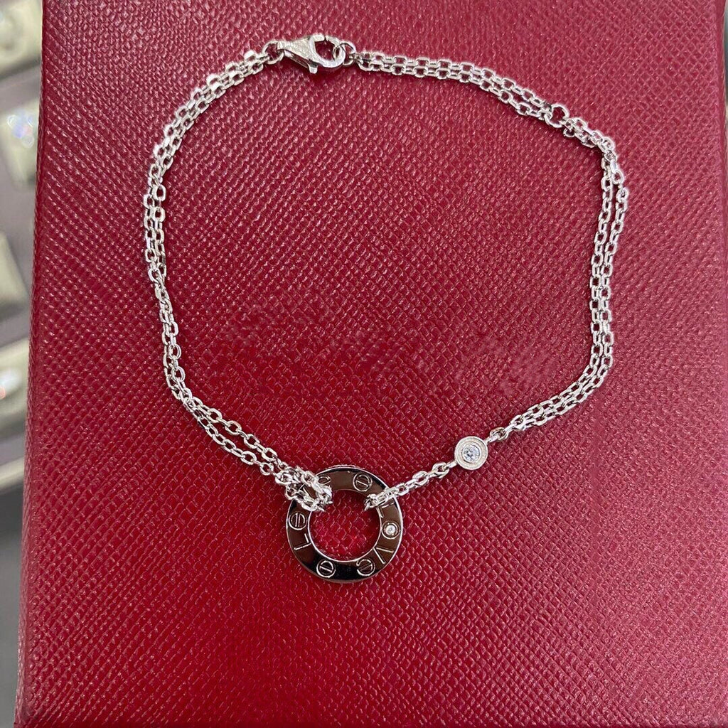 [Clover Jewelry]ラブブレスレット 2ダイヤモンド