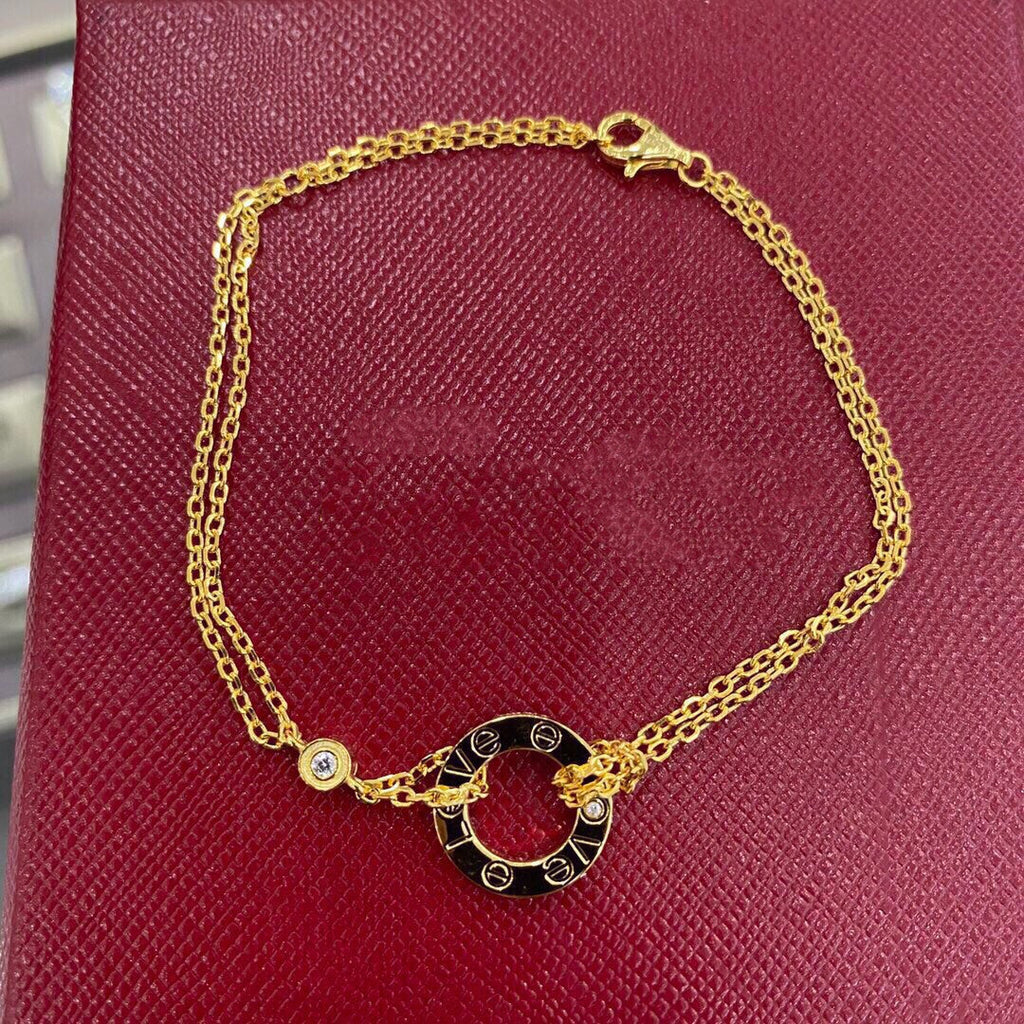 [Clover Jewelry]ラブブレスレット 2ダイヤモンド